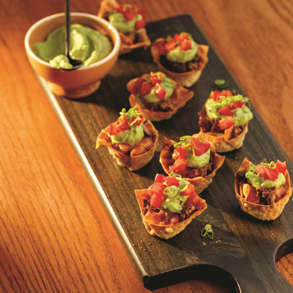 Coupelles de chili au boeuf