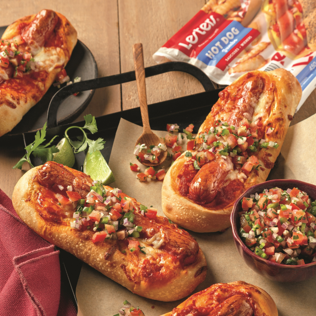 Pizza-dogs et salsa fraîche
