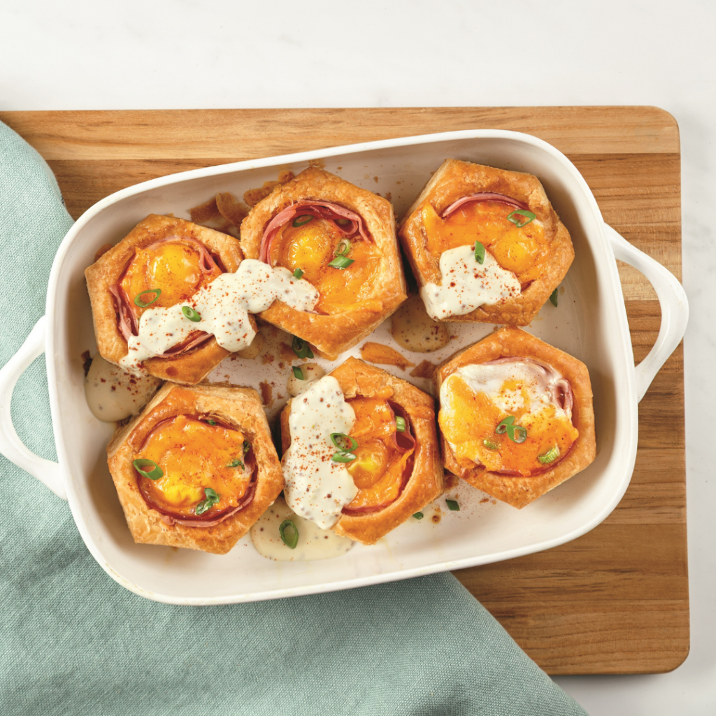 Vol-au-vent jambon et œufs