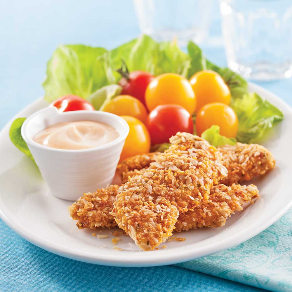 Croquettes de poulet croustillantes aux céréales