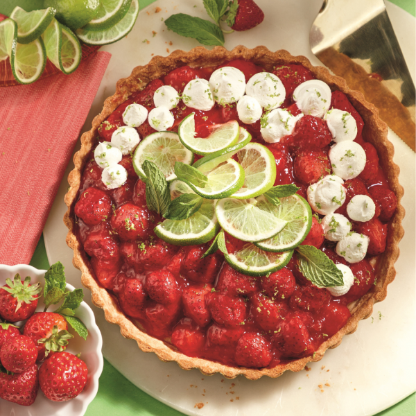 Tarte aux fraises style mojito