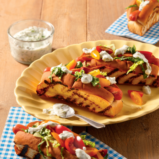 Hot-dogs tzatziki