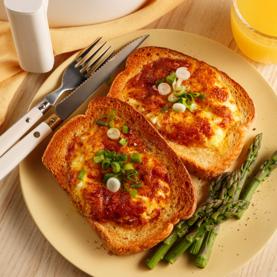 Toasts protéinées œufs-fromage à l’air fryer