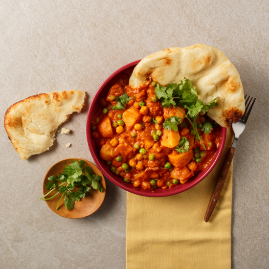 One pot végé au cari, pommes de terre et pois chiches