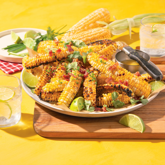 Corn ribs grillés lime et bacon