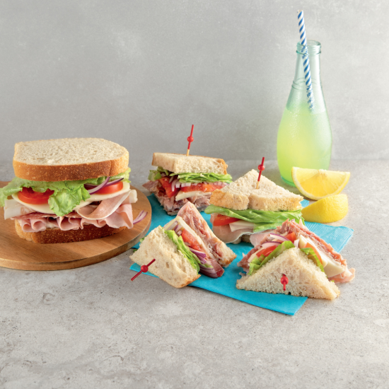 Sandwichs au trio de charcuteries