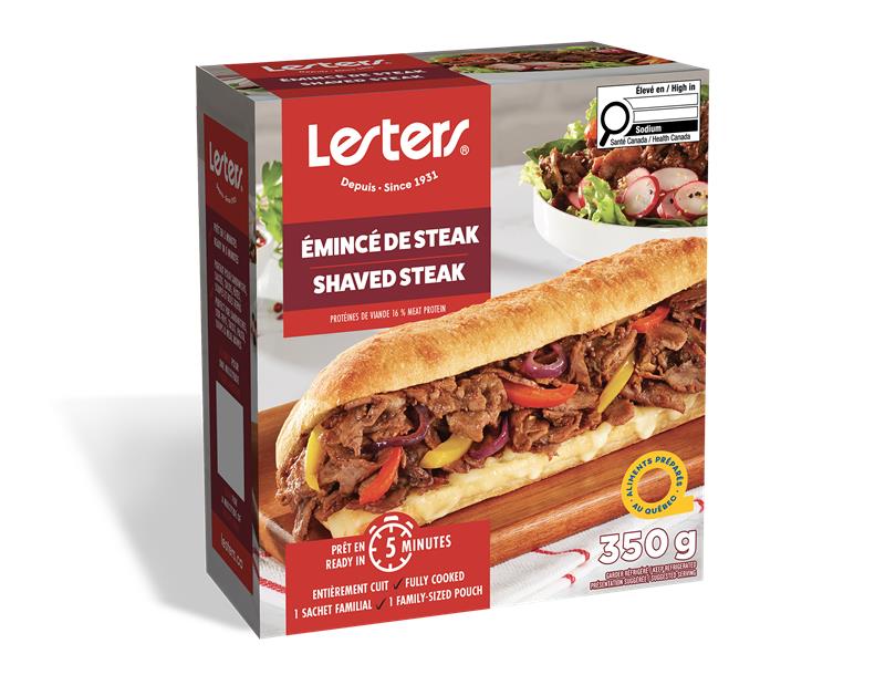 Émincé de steak entièrement cuit Lesters