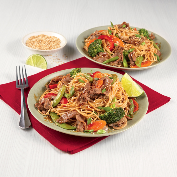 Spaghetti à la chinoise à l&rsquo;émincé de steak