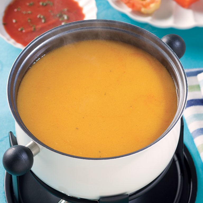 Bouillon pour fondue de poisson et fruits de mer Les recettes de Caty