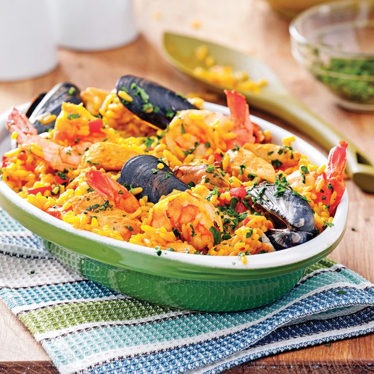 Paëlla aux fruits de mer et poulet Les recettes de Caty