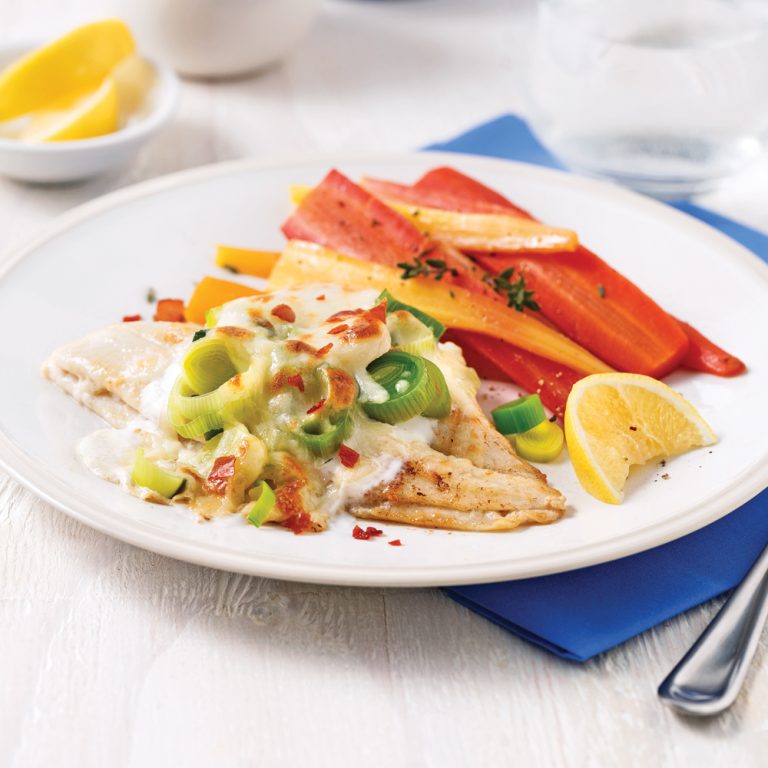 Filets de sole gratinés aux poireaux et prosciutto Les recettes de Caty