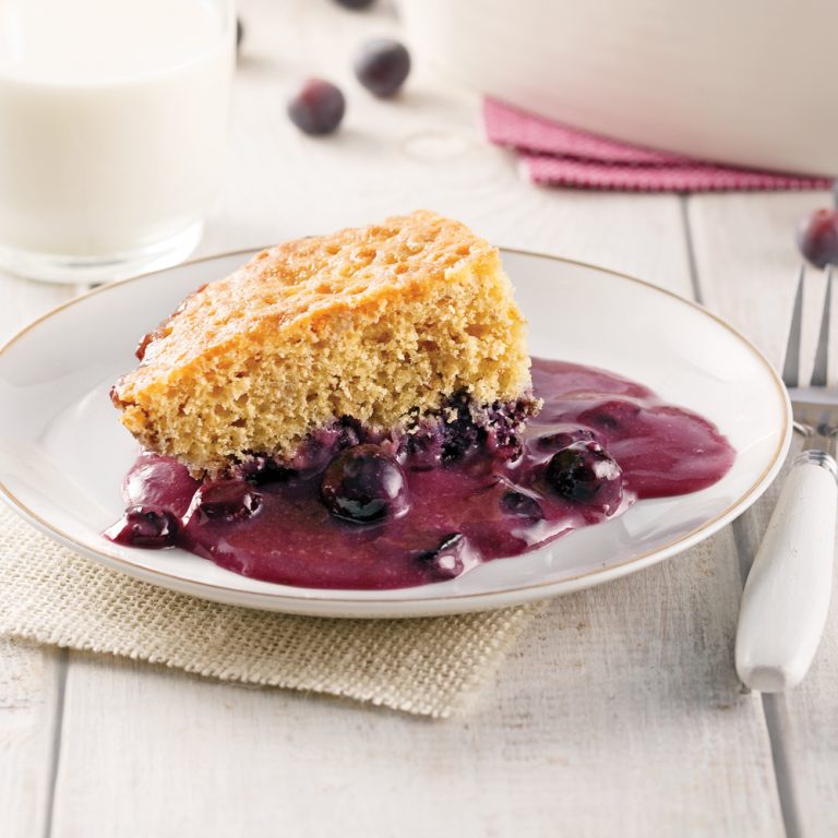 Pouding chômeur aux bleuets sans sucre Les recettes de Caty