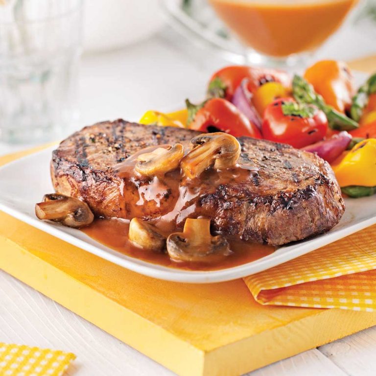 Fauxfilets de boeuf, sauce aux champignons et whisky Les recettes de Caty