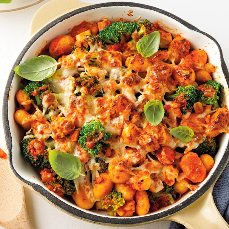 Poêlée de gnocchis et poulet au parmesan - Les recettes de Caty