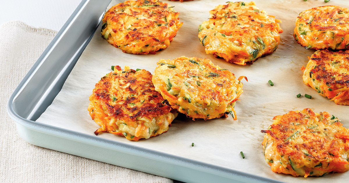 Galettes végé à la courgette et patate douce à congeler Les recettes de Caty