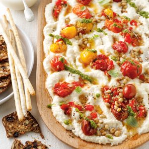 Planche de feta fouettée au pesto