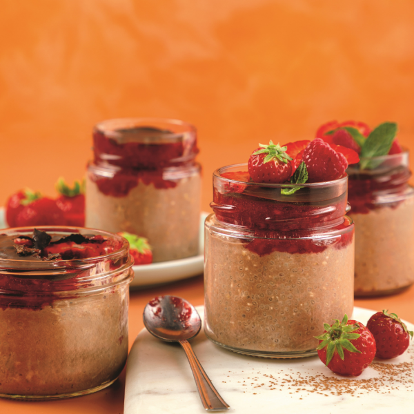 Poudings de chia style mousse au chocolat