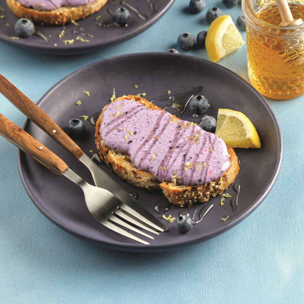 Tartinade de ricotta et bleuets