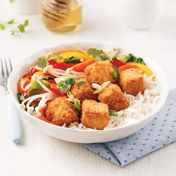 Tofu croustillant miel et ail