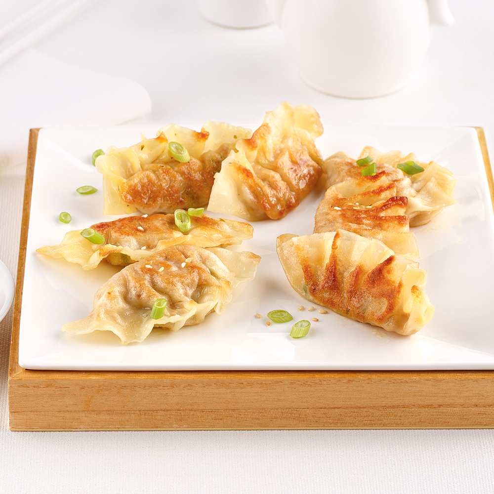 Dumplings maison farcis au porc et poêlés
