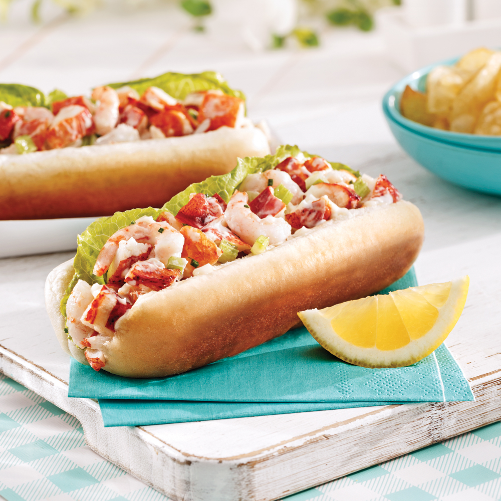 Recettes de casse-croûte maison de guédilles aux fruits de mer servies dans des pains grillés