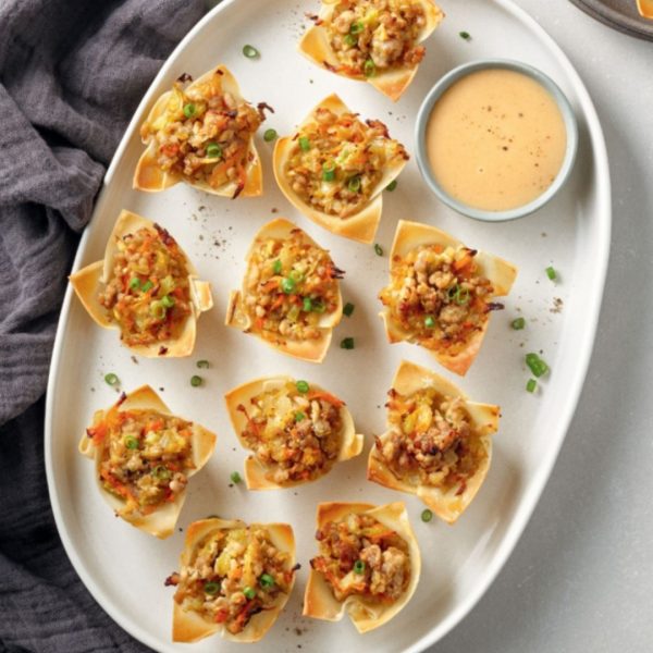 Coupelles de wontons style egg rolls