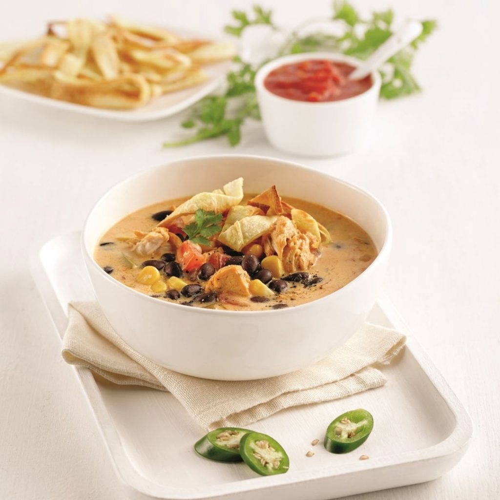 Soupe nacho au poulet