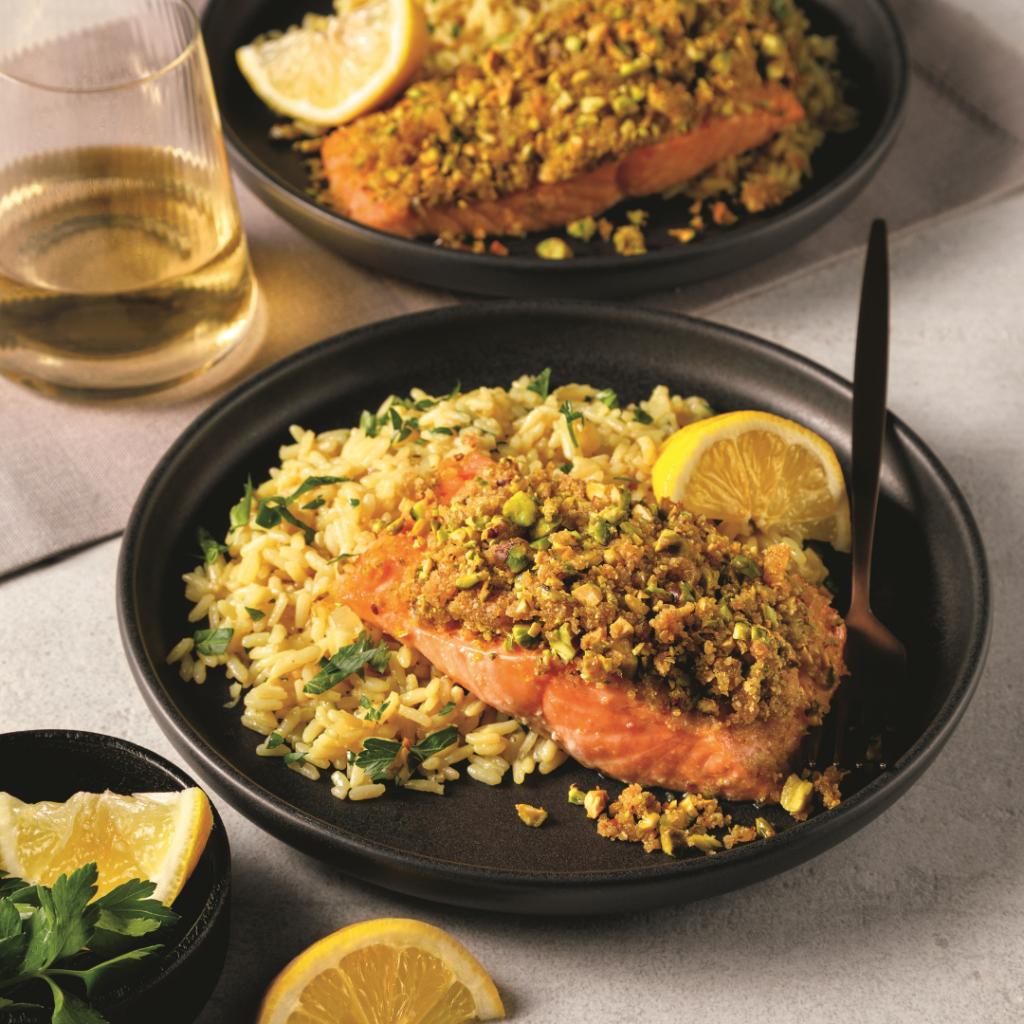 Saumon à la pistache