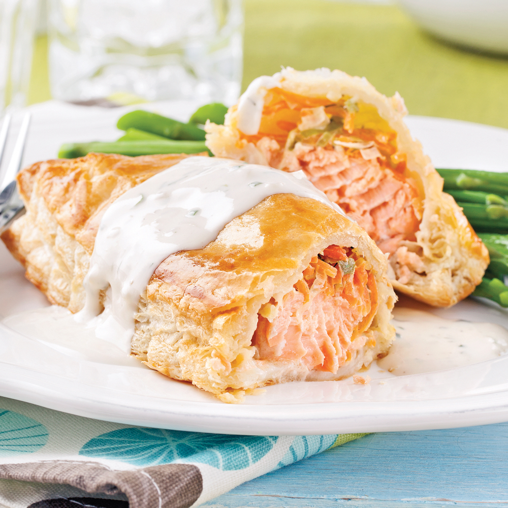 Saumon Wellington en croûte