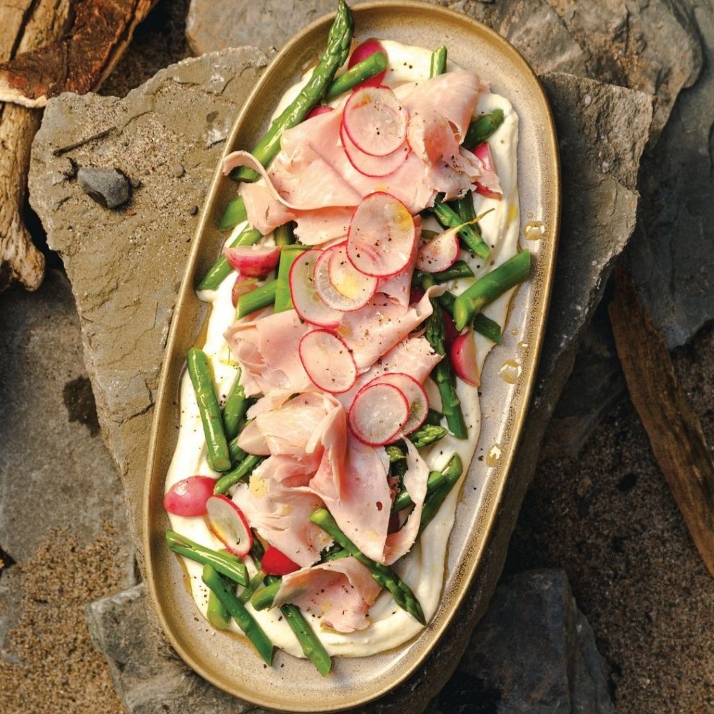 Salade tiède mascarpone & jambon blanc