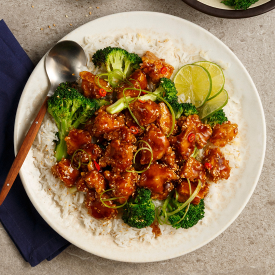 Tofu Général Tao croustillant au four