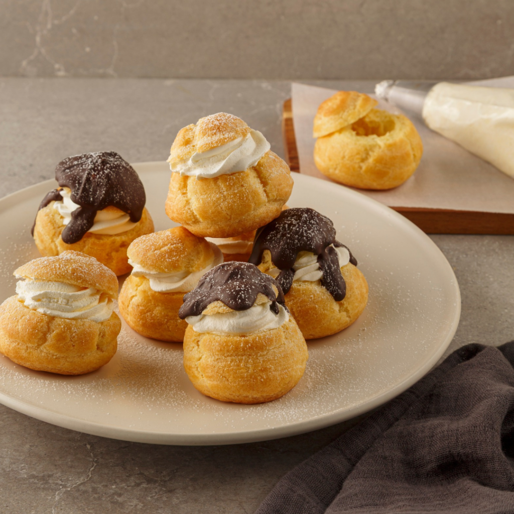 Choux à la crème à la vanille
