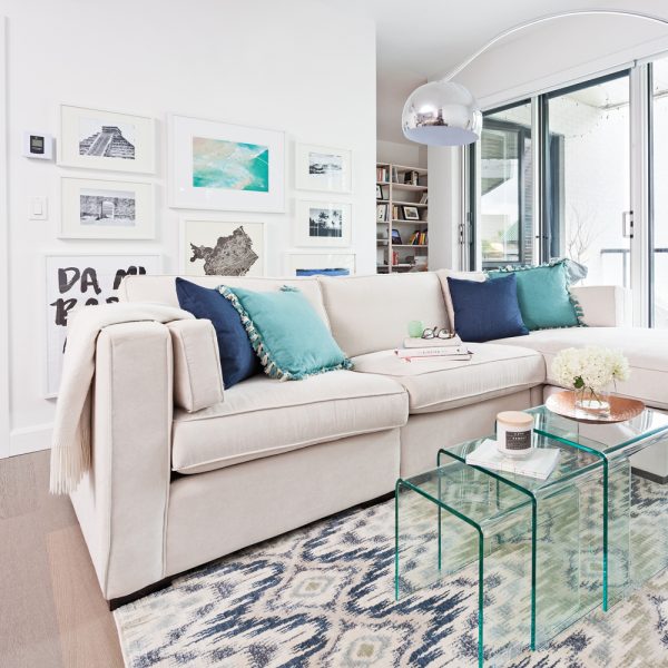 Parfaite harmonie de couleurs dans le salon - Je Décore