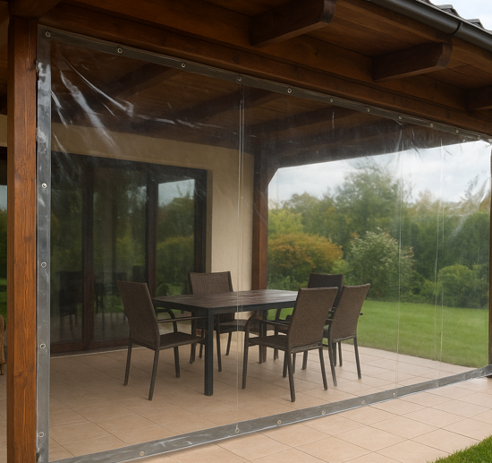 Bâche transparente pour l’extérieur : une solution idéale pour la façade de terrasse