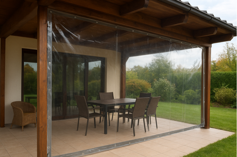 Bâche transparente pour l’extérieur : une solution idéale pour la façade de terrasse