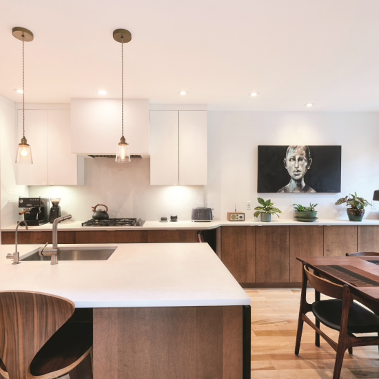 Une cuisine d'esprit mid-century