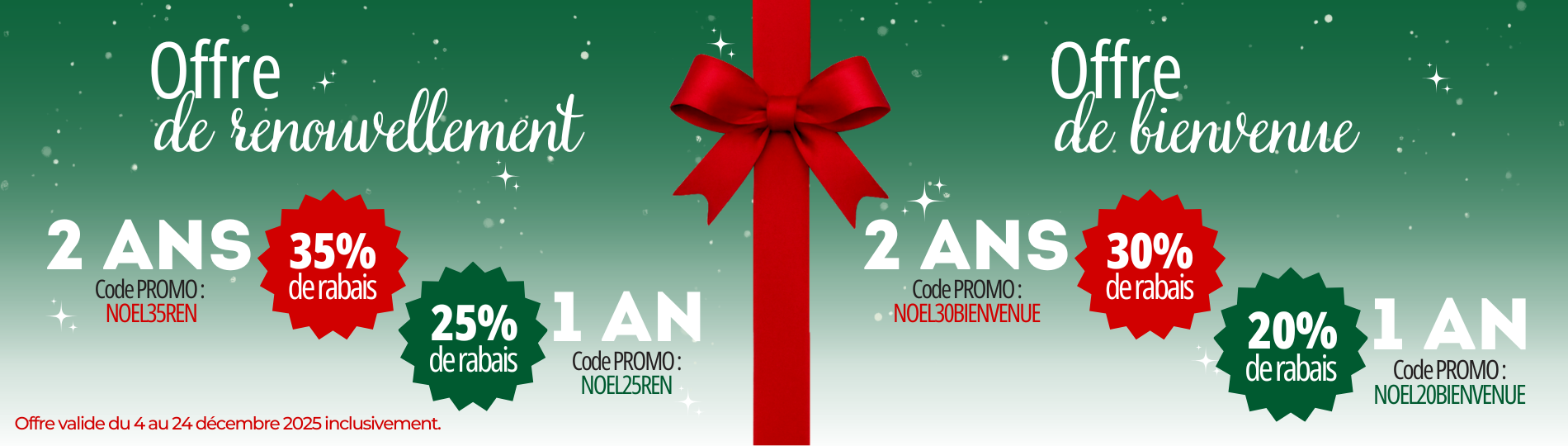 Bannière Abonnements